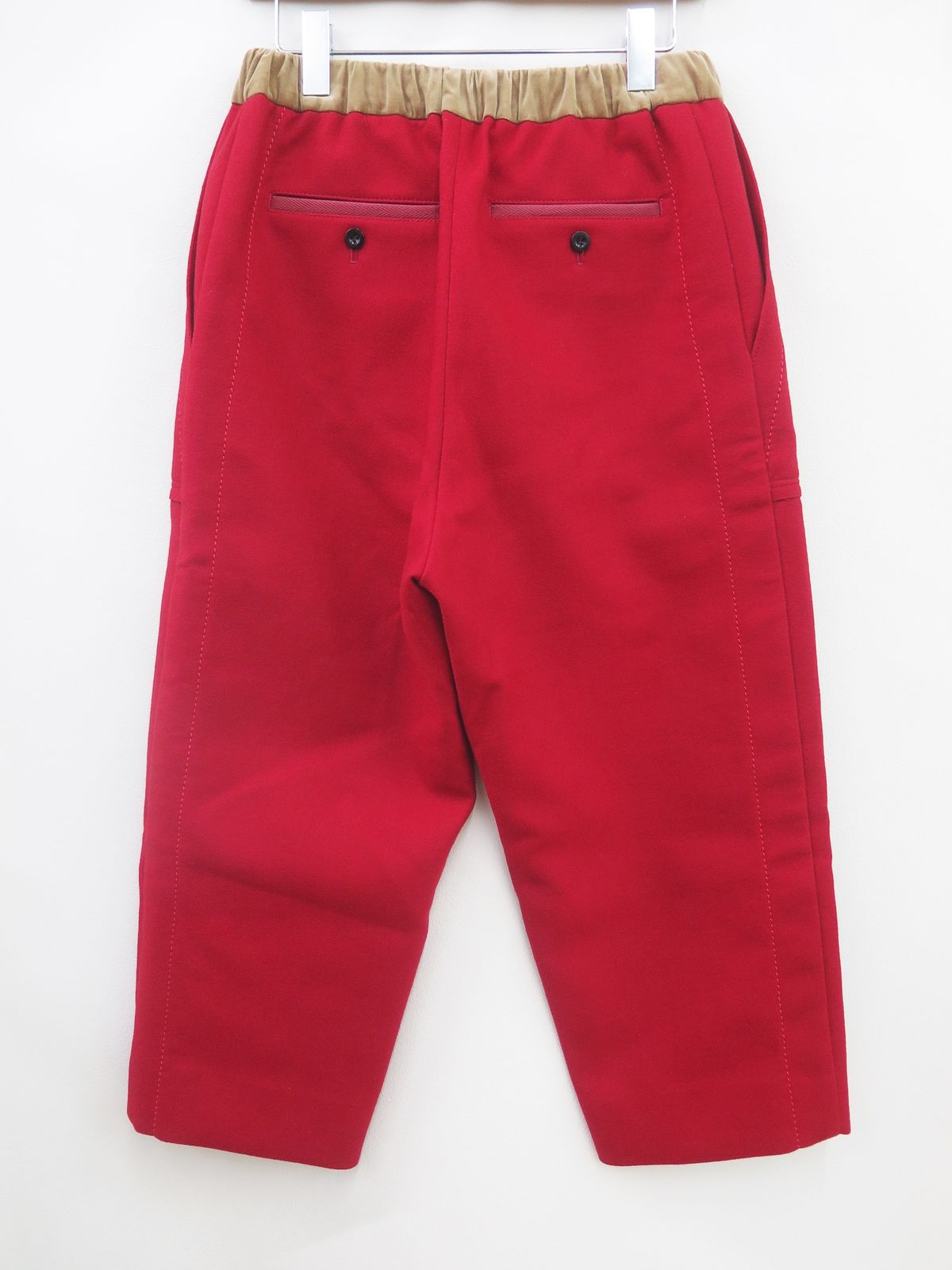 sacai サカイ 19-02044M 19AW ウールクロップドメルトンパンツ 美品 0 