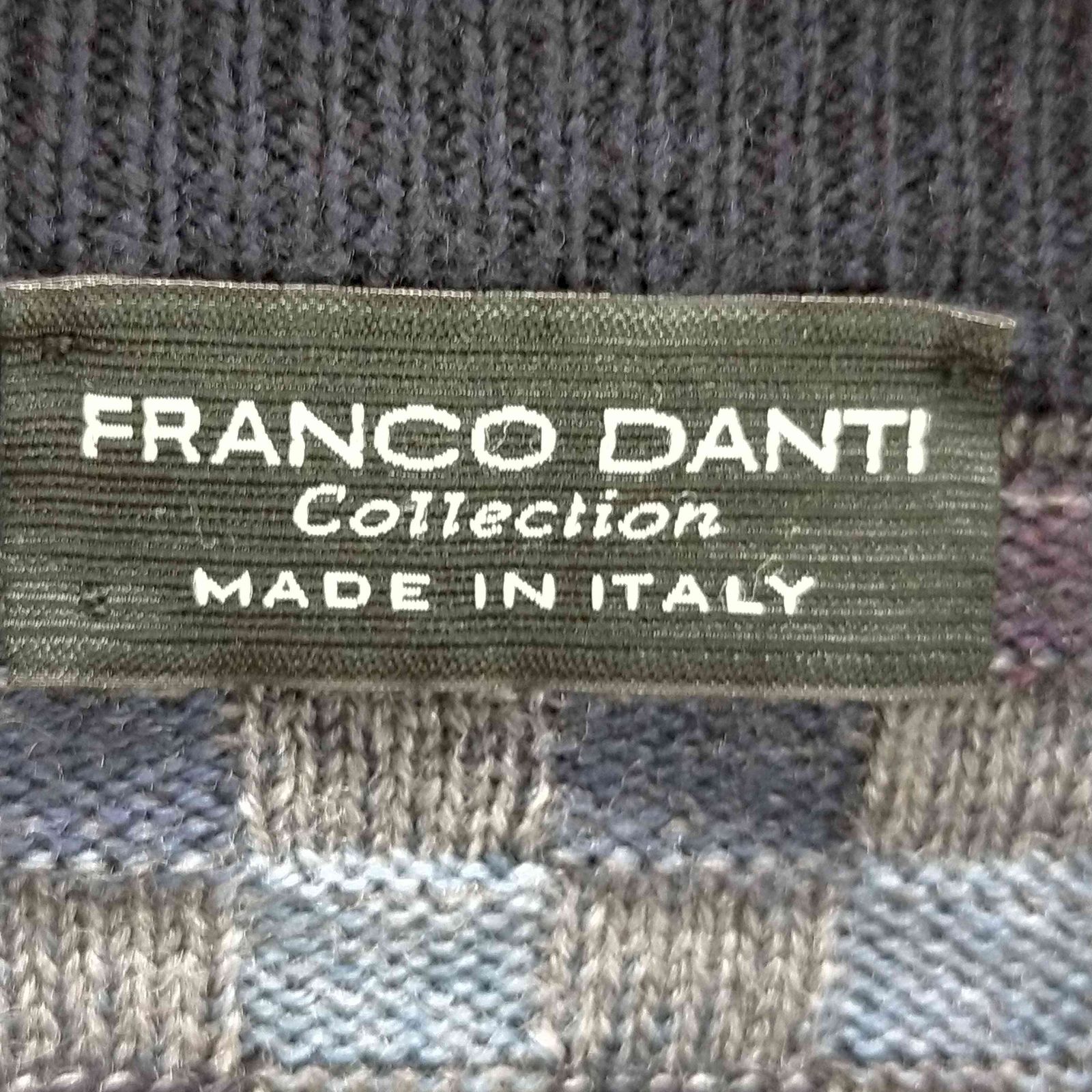 フランコダンティ franco danti イタリア製 ブロックチェック メリノ 