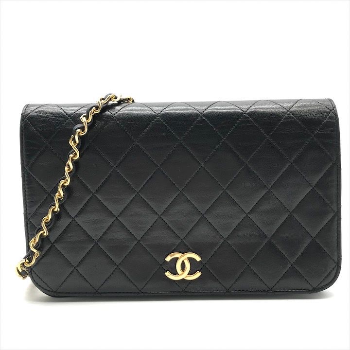 良品 CHANEL シャネル ココマーク マトラッセ ラムスキン フル