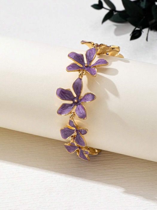 ジュエリー レディース ブレスレット チェーン 1個 エレガントな 花柄