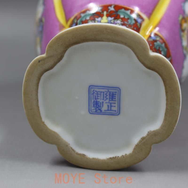 大清雍正蒔金琺瑯彩花鳥花口瓶 景徳鎮 陶磁器 装飾品 現代工芸品
