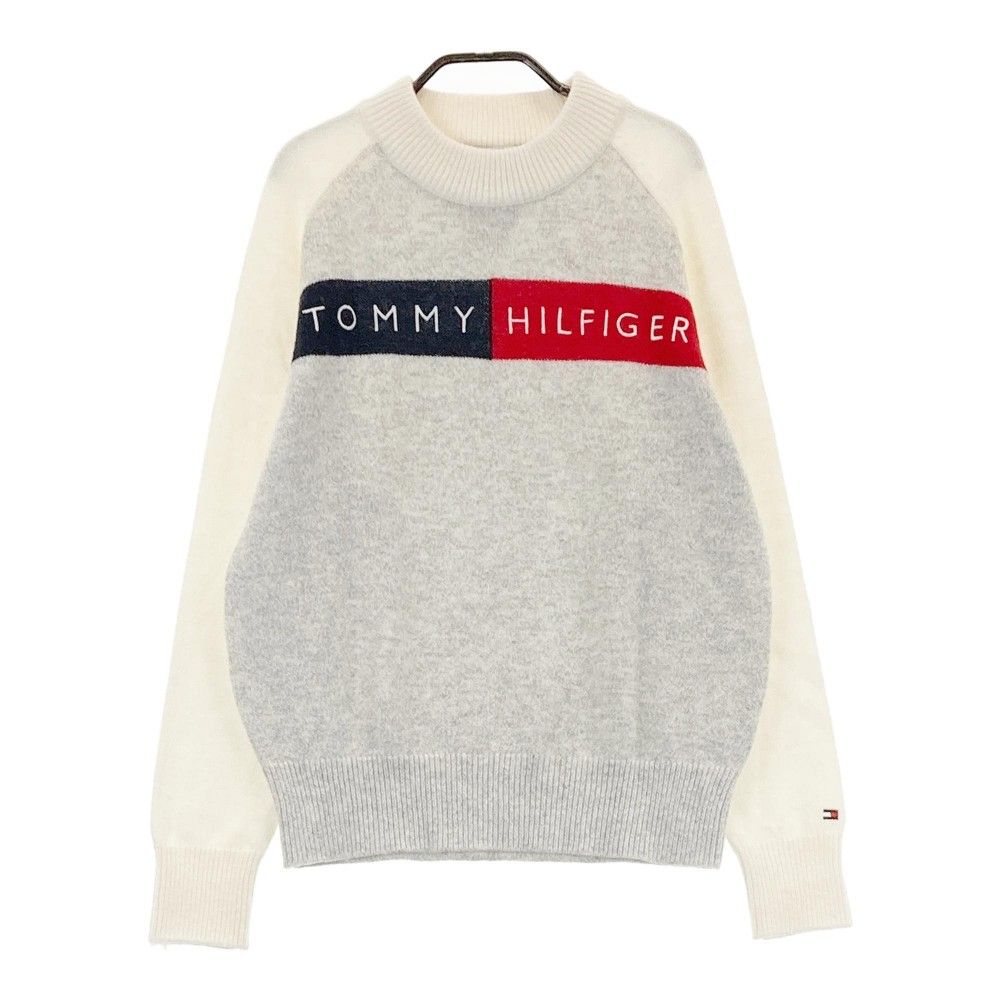 サイズ：L TOMMY HILFIGER GOLF トミー ヒルフィガーゴルフ  ハイネック ウール ニットセーター  グレー系 [240101387747] ゴルフウェア レディース ストスト