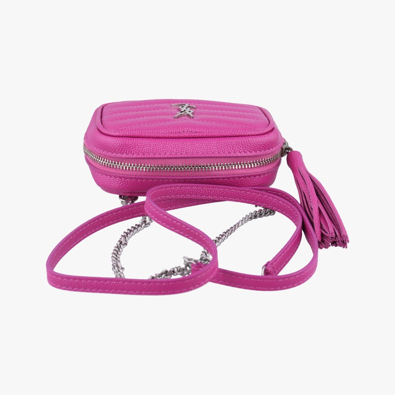 希少色 サンローラン 二つ折り財布 カサンドラ キャビアスキン