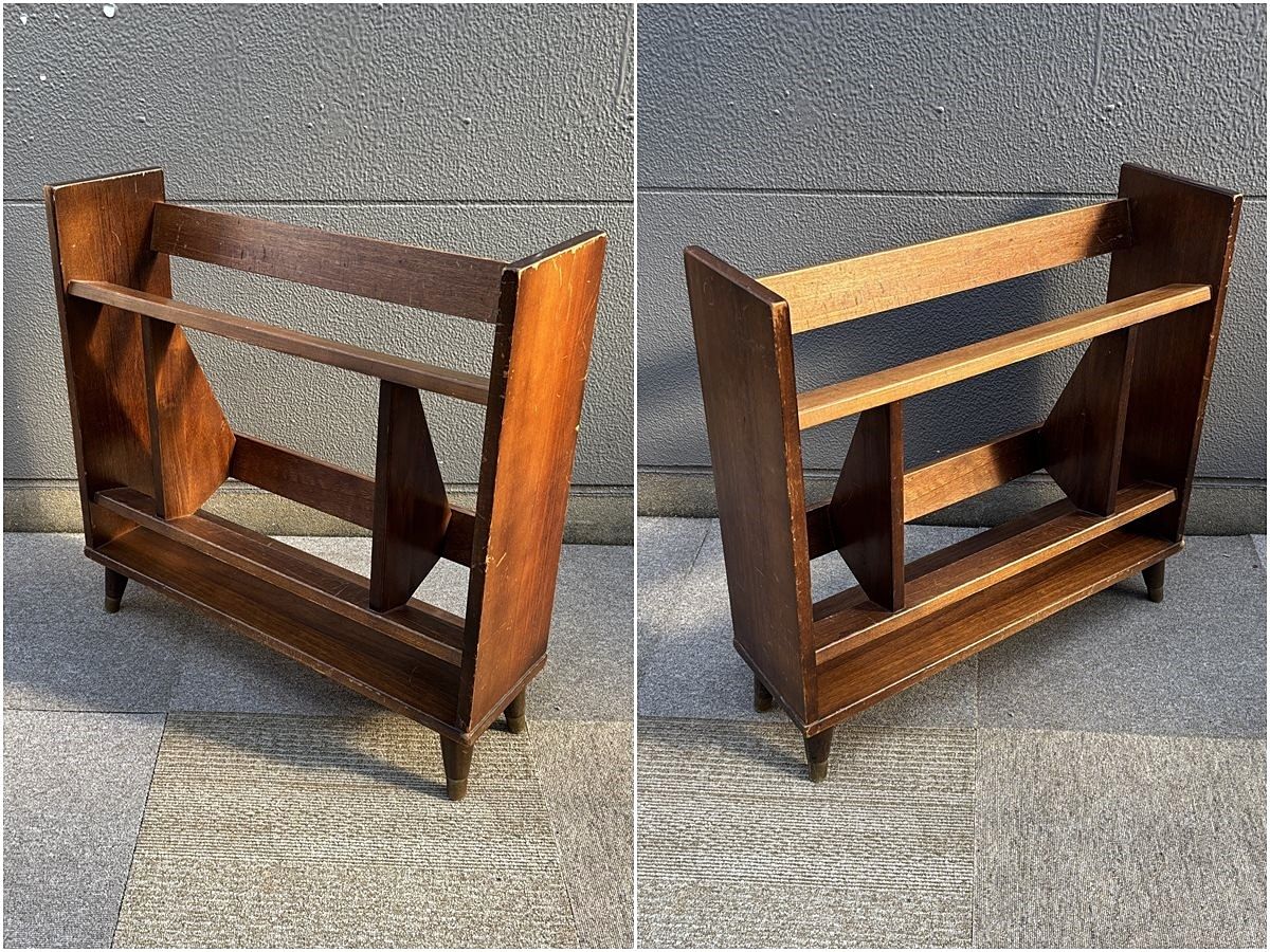 本棚 ウッドマガジンラック