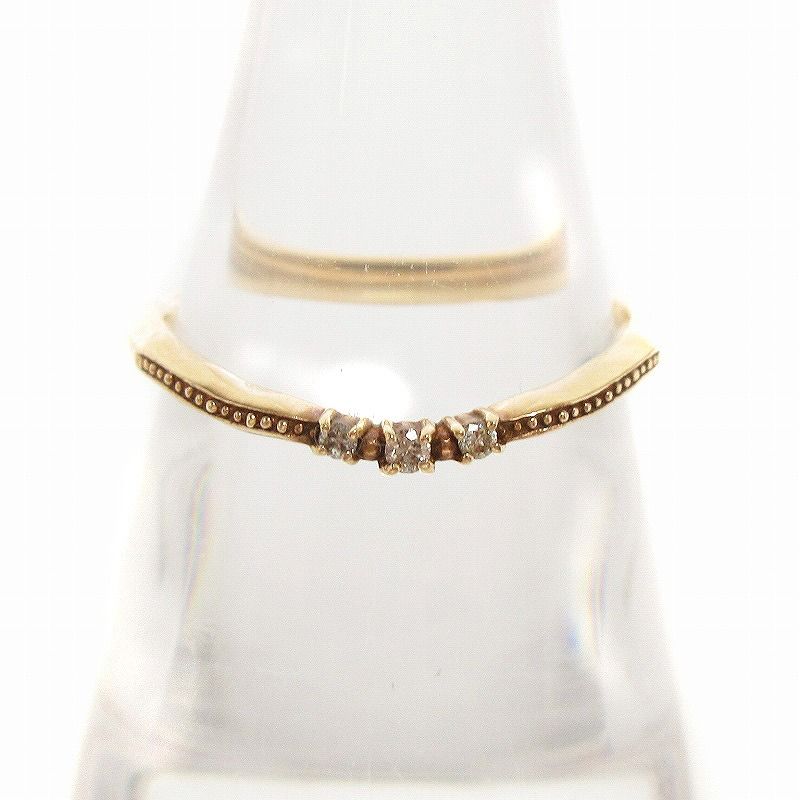 アガット agete リング・指輪 11号 18金 K18イエローゴールド