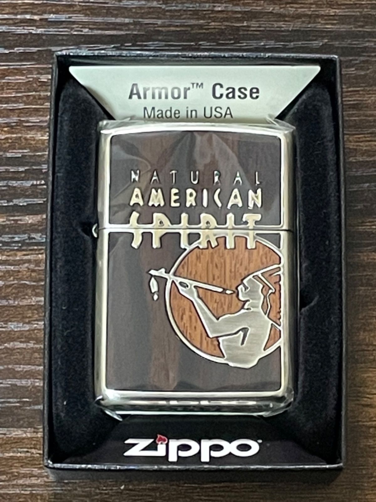 zippo アメリカンスピリット アーマー 木象嵌 限定品 2018年製 ② zippo アメリカンスピリット アーマー 木象嵌 限定品 2018年製