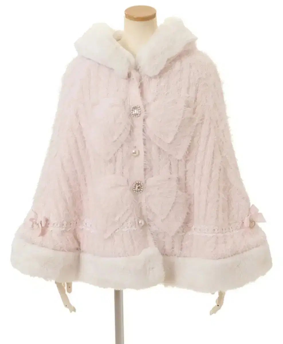 新品 LIZ LISA (リズリサ) ポンチョ ピンク 白 grl 日本ブランド