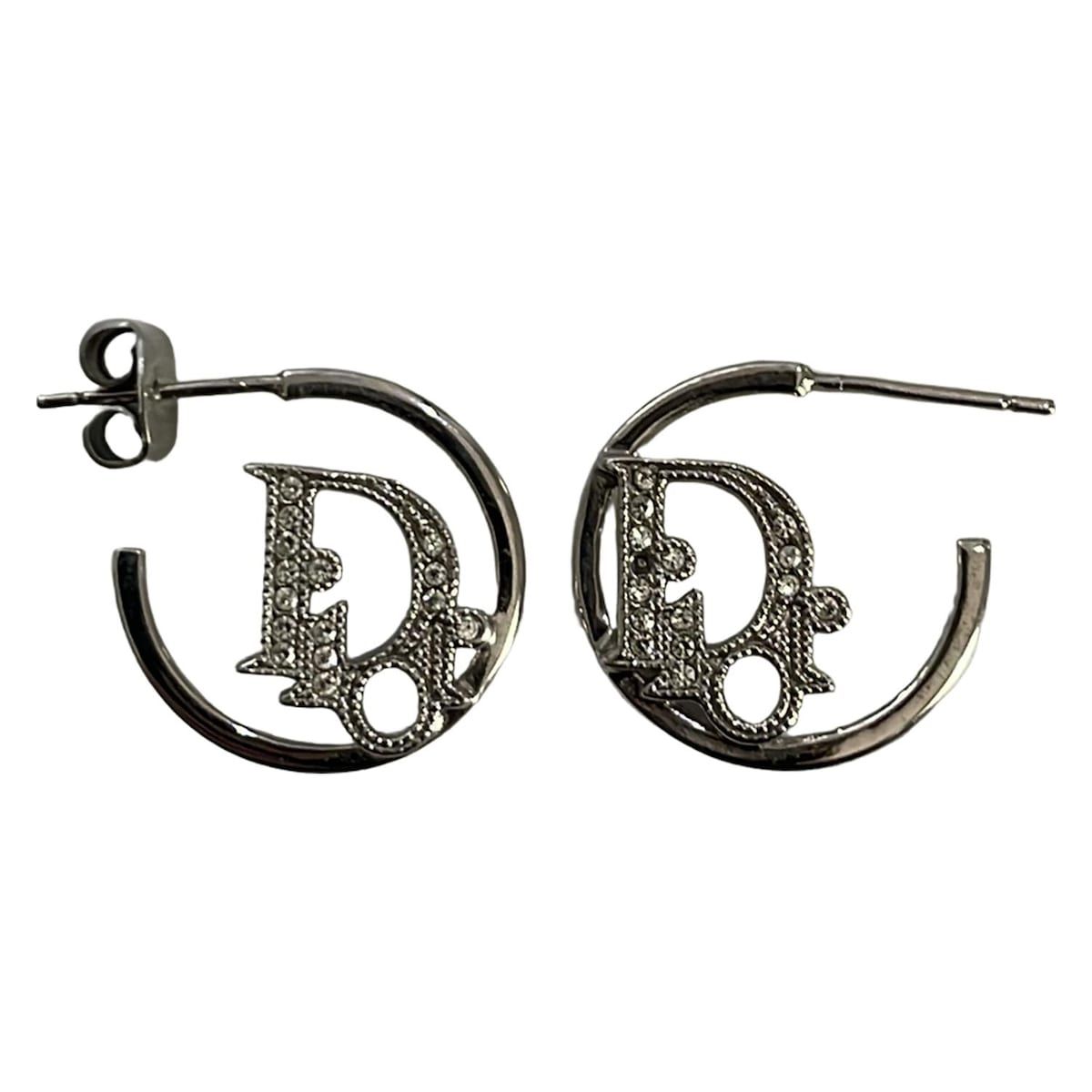 DIOR|ChristianDior ディオール|クリスチャンディオール ピアス - シルバー×クリア