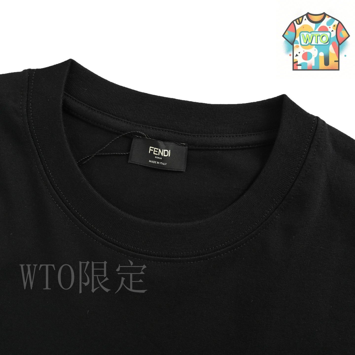 FENDI 25SS FF ペイズリー&サンゴモチーフ コットンTシャツ FENDI 25SS FF ペイズリー&サンゴモチーフ コットンTシャツ