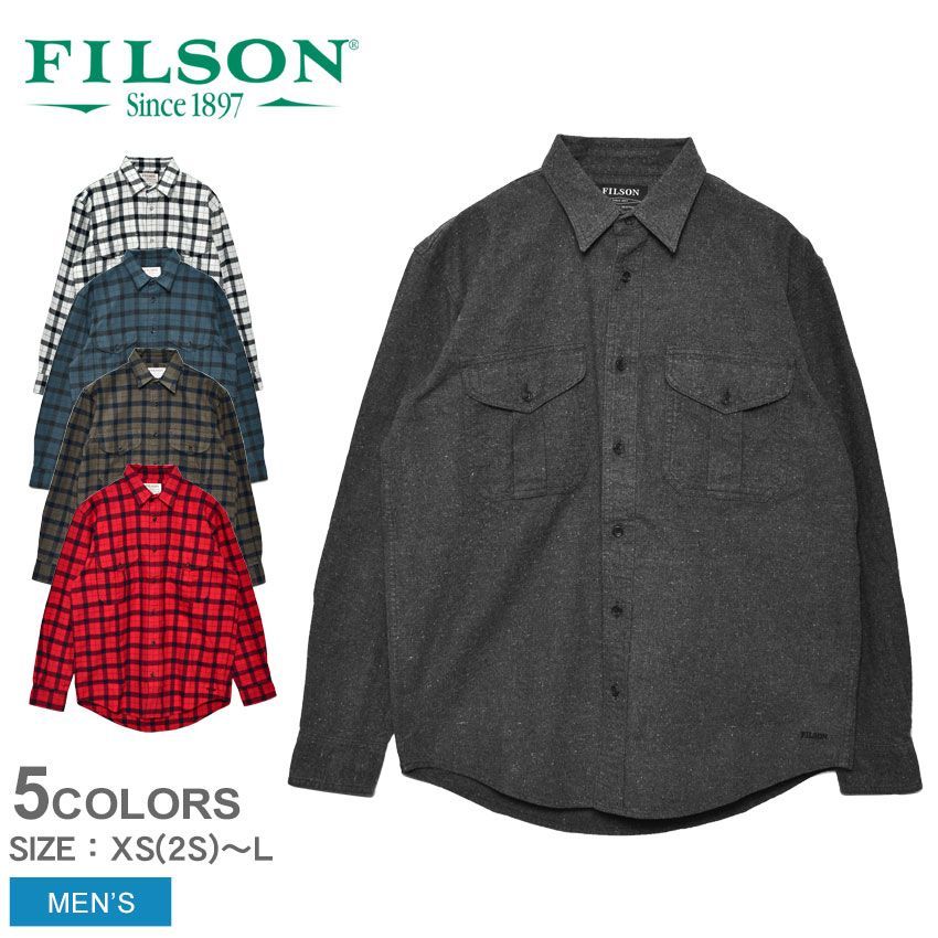 フィルソン 長袖シャツ 11012006 メンズ アラスカンガイドシャツ FILSON カラー:02.ダークヘザーグレー 品番：2222-0011