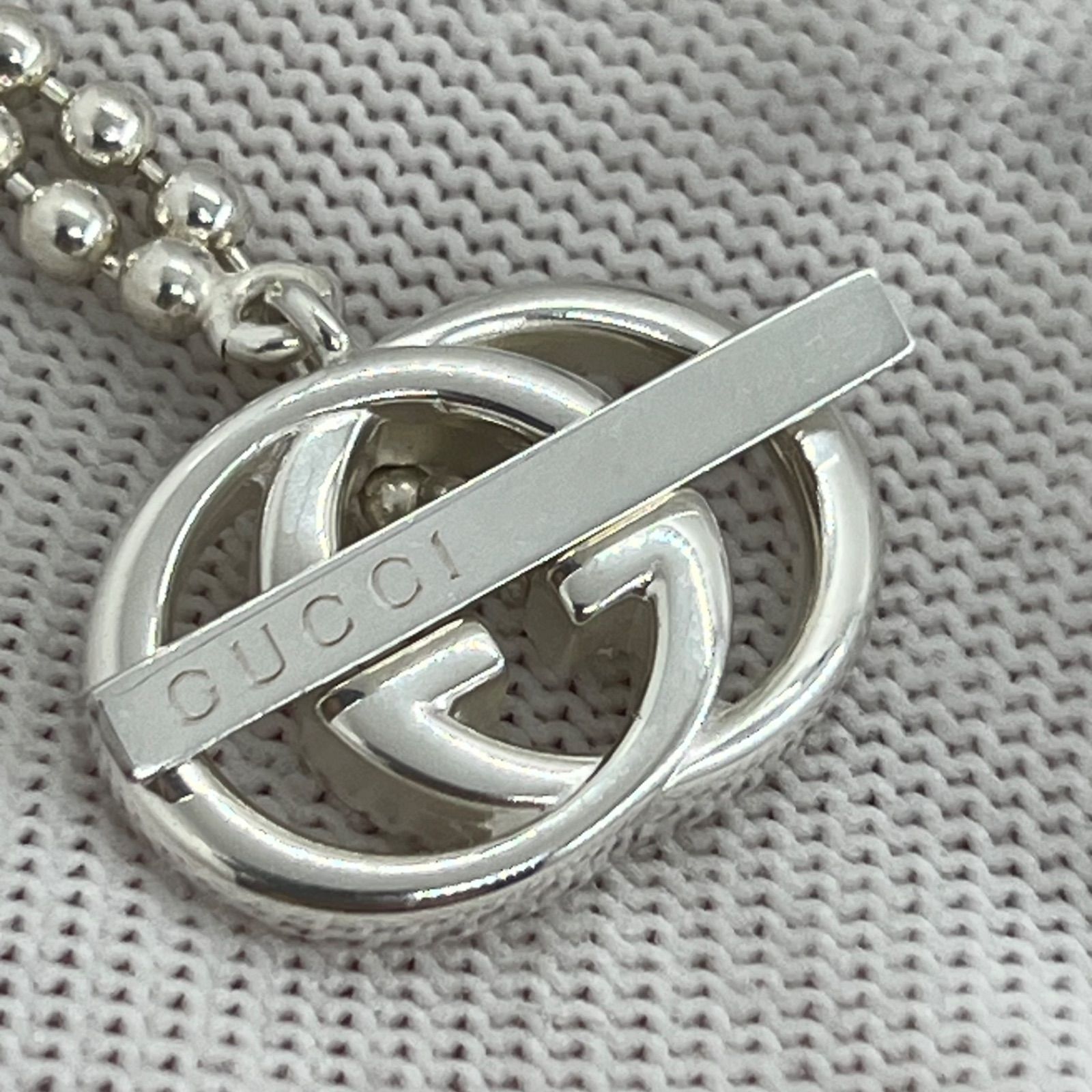 ♠ GUCCI ダブルG 43.5cm シルバー925 ネックレス 064811