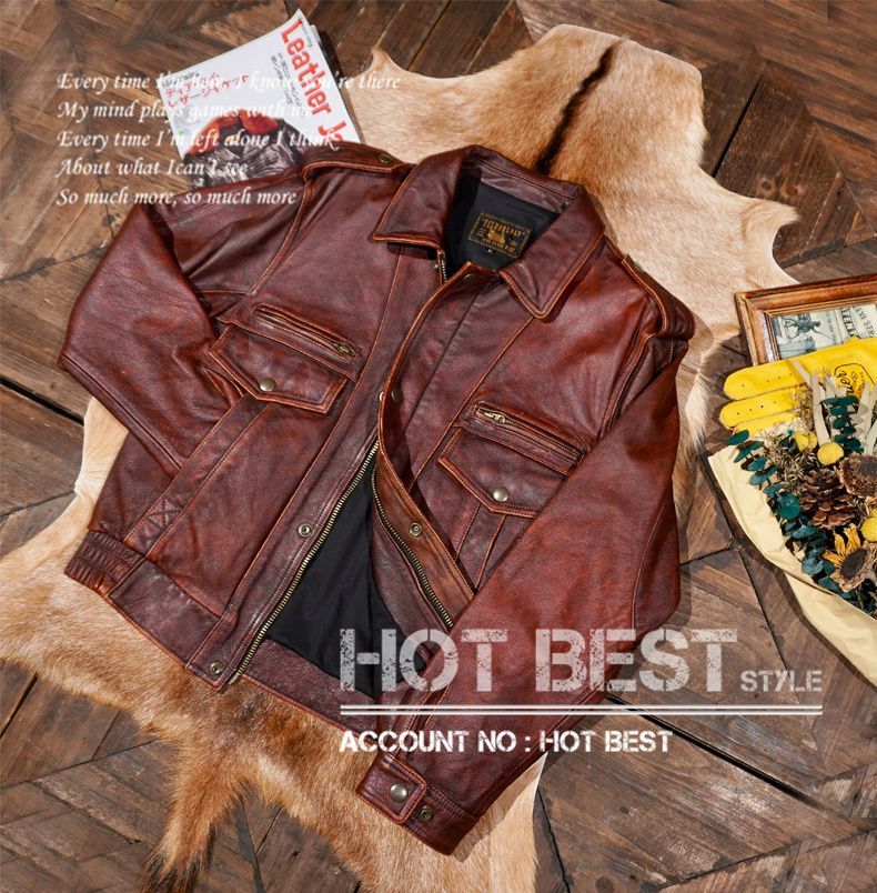 1.1mm カウハイド メンズ 革ジャン ヴィンテージ加工 デザイナーズ