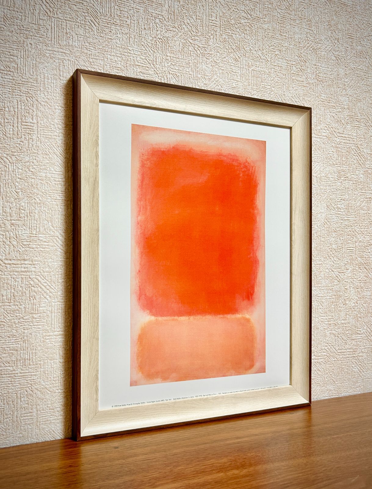 マーク・ロスコ、『無題』、希少画集画、状態良好、新品木製額・額装付 マーク・ロスコ、『無題』、希少画集画、状態良好、新品木製額