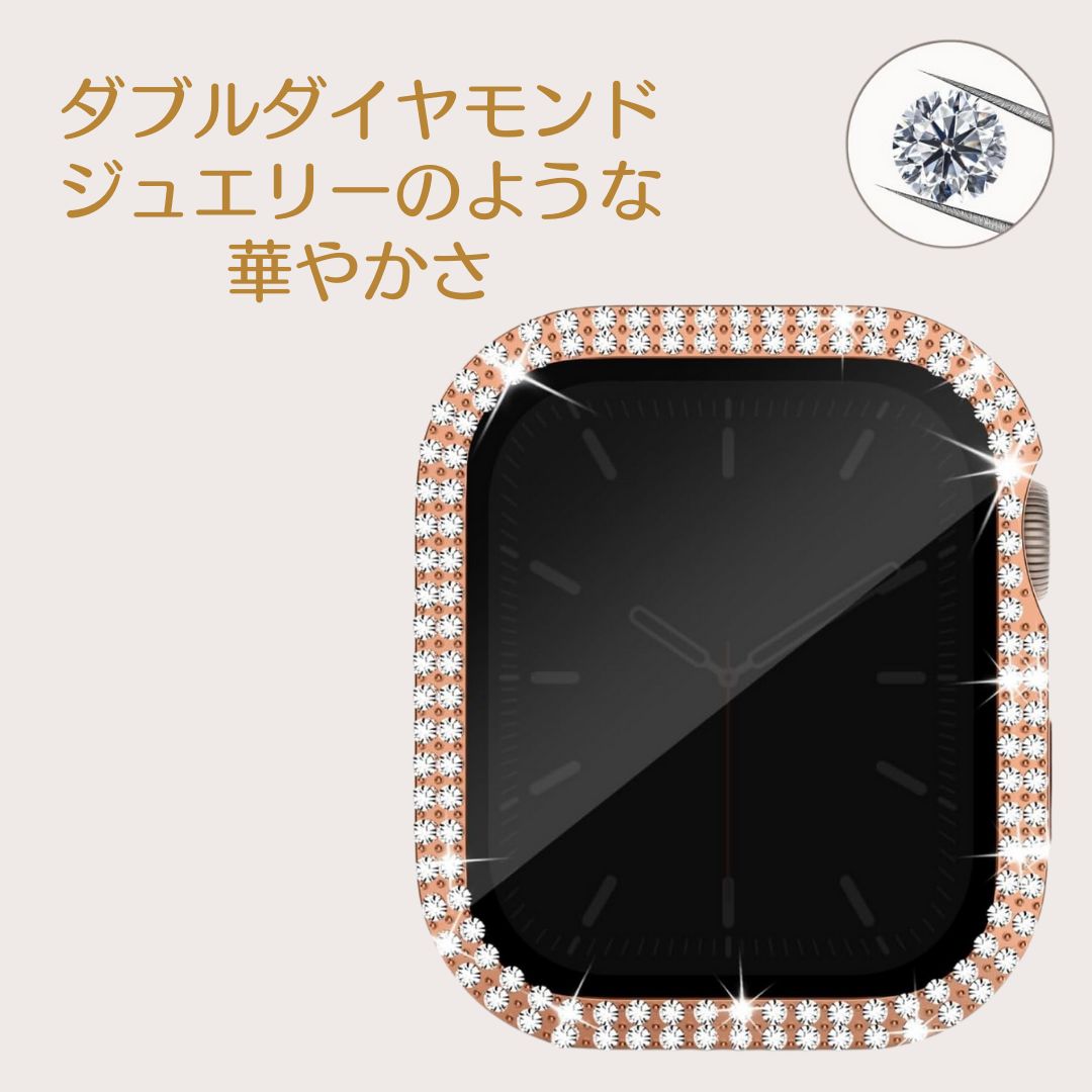 人気商品】Apple Watch カバー ケース Knossen キラキラ ダイヤ