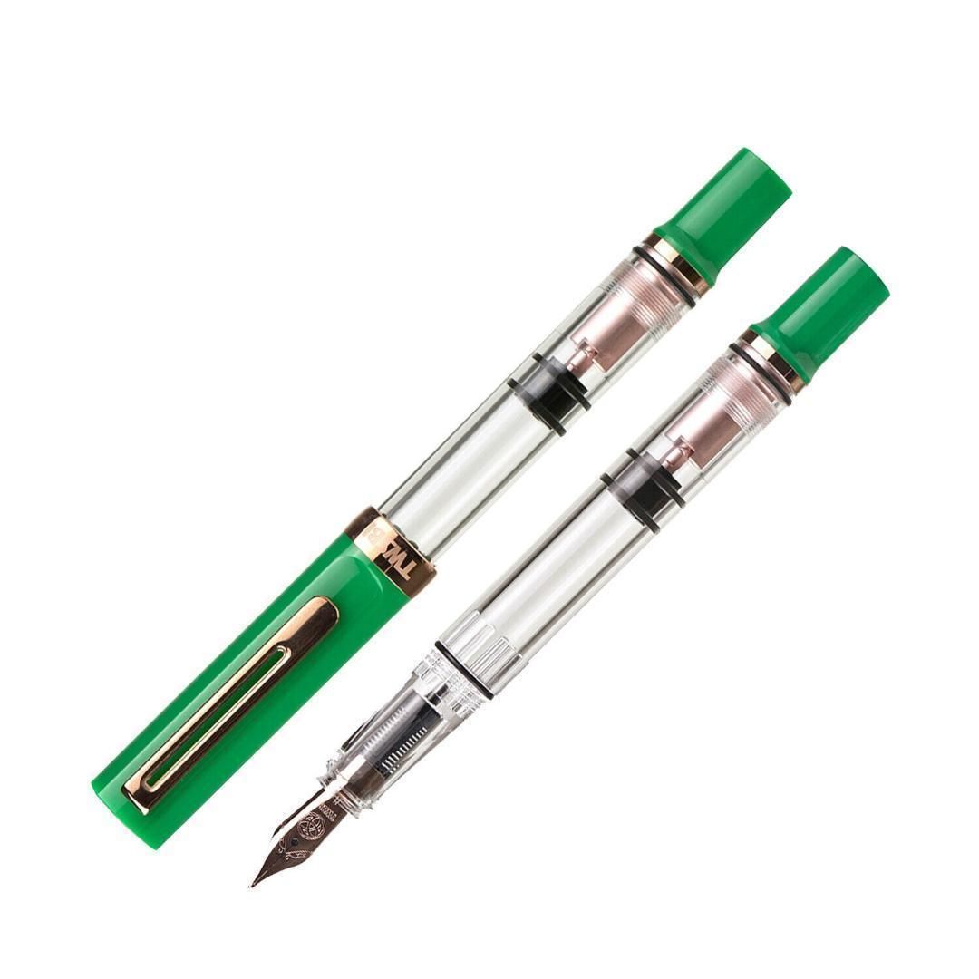 シックザール プエブロ オリーブ Schicksal やわらかい 革軸ペン