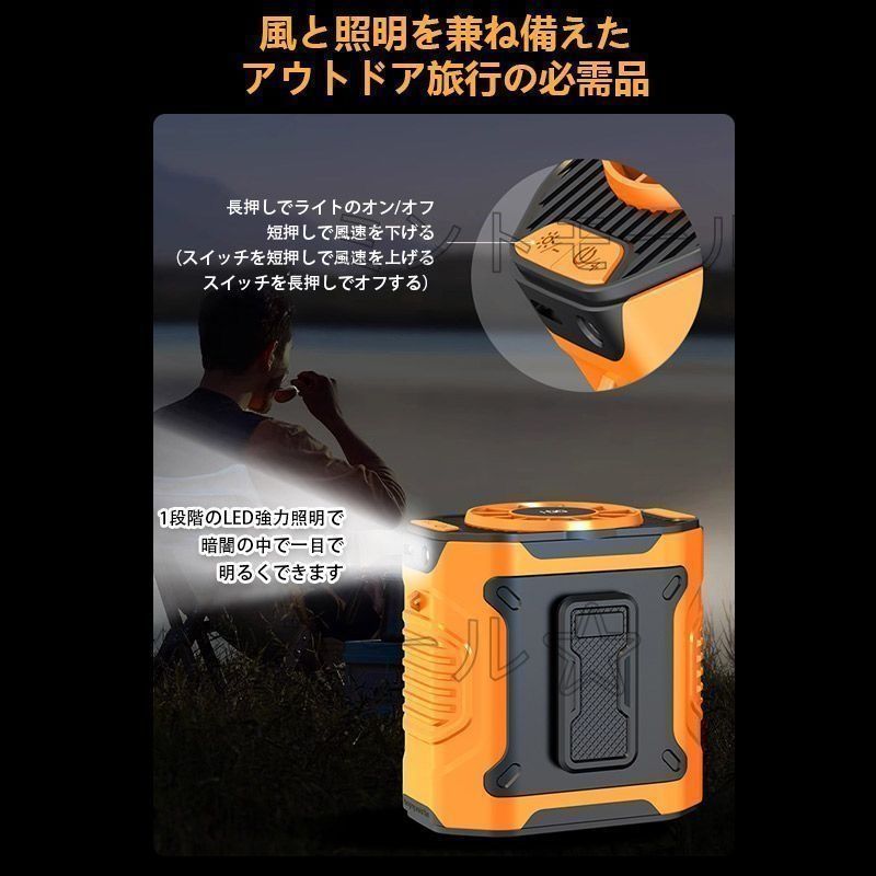 新品未使用 扇風機 小型 携帯扇風機 腰掛け扇風機 首かけ 100