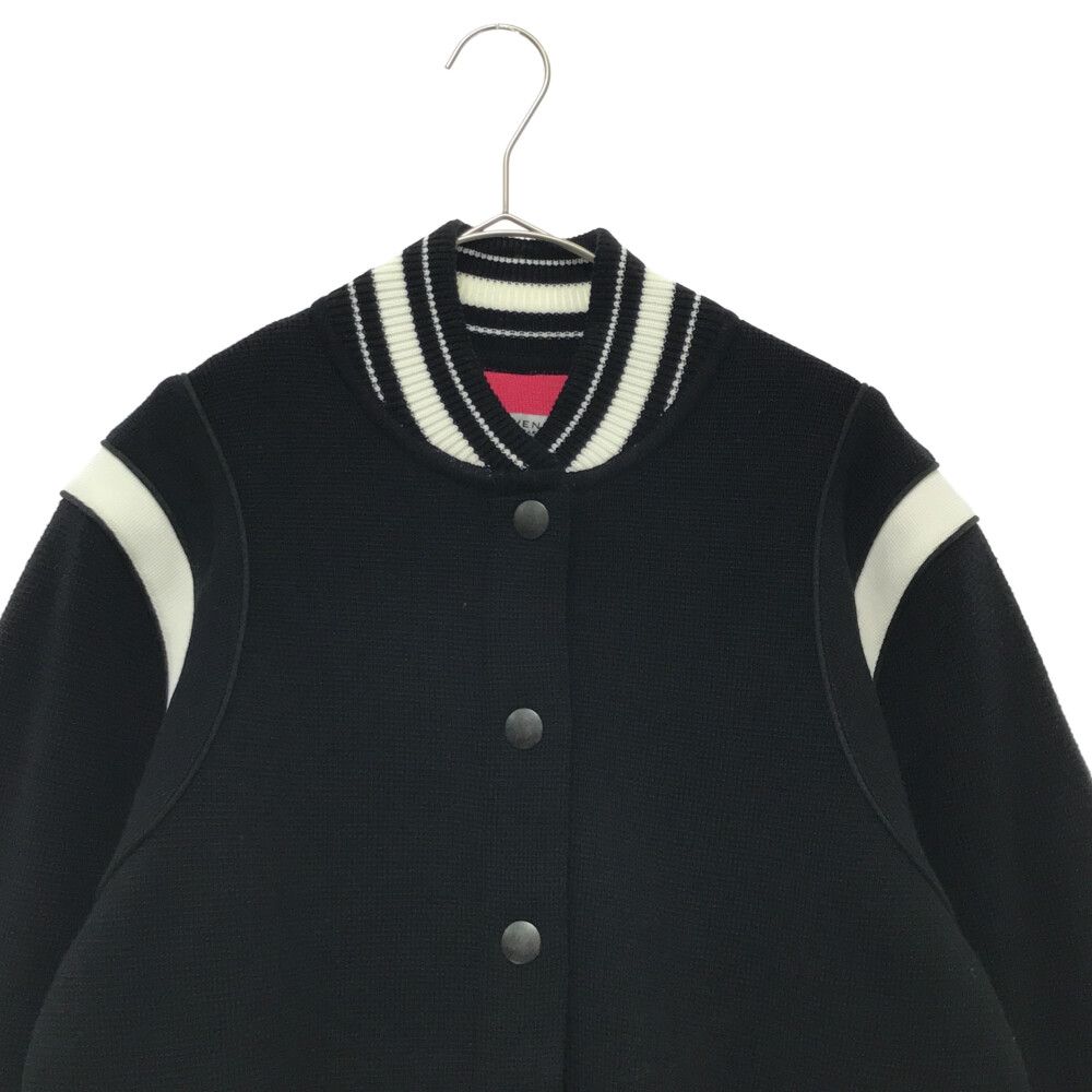 GIVENCHY (ジバンシィ) 19SS Knit Bomber 4Gロゴ ウールニットボンバージャケットブラック/ホワイト BW003B4Z32