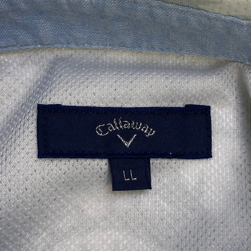 サイズ：LL CALLAWAY キャロウェイ  メッシュ半袖ポロシャツ ボーダー切替 グレー系 [240101458757] ゴルフウェア メンズ ストスト サイズ：LL CALLAWAY キャロウェイ メッシュ半袖ポロシャツ