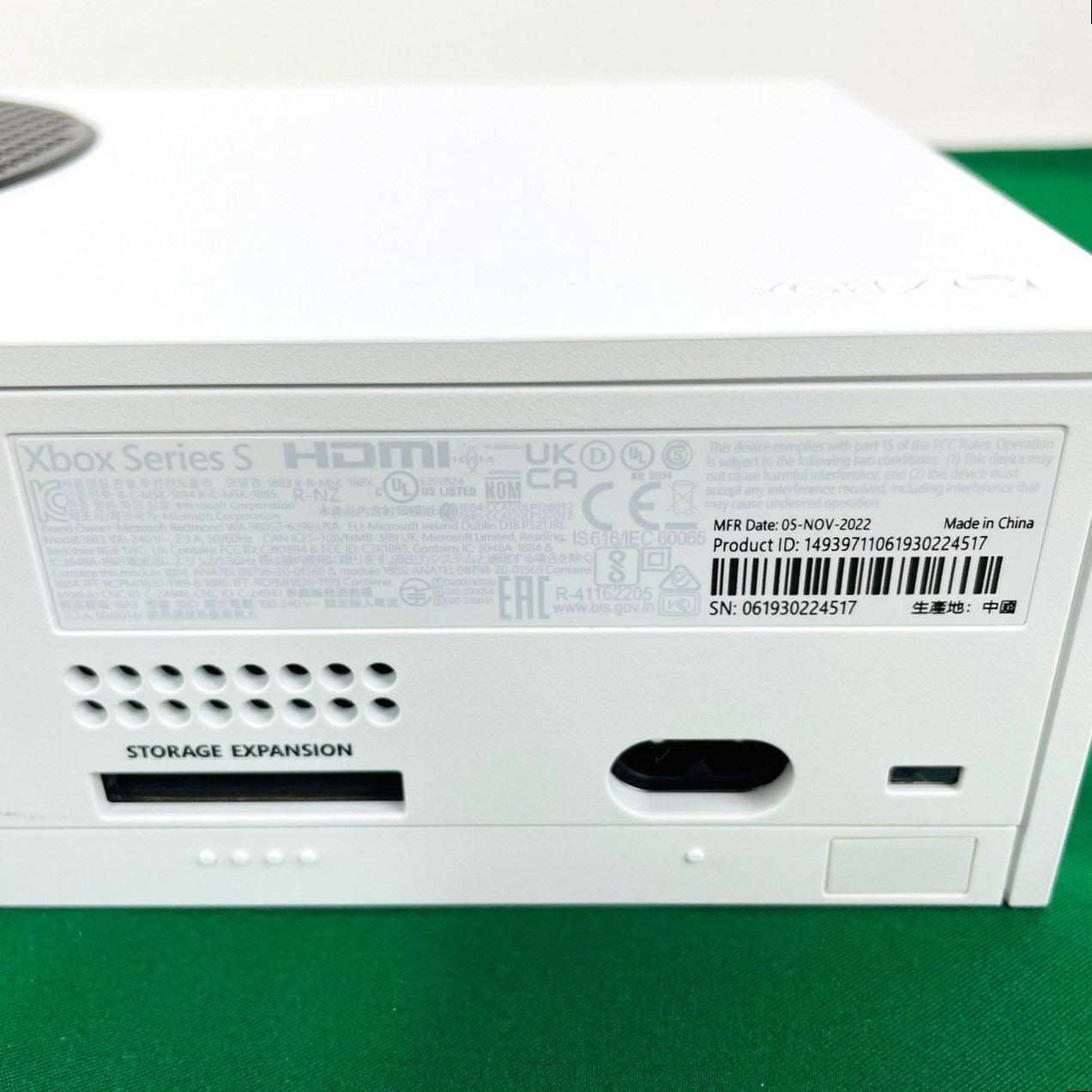 動作OK】Microsoft XBOX Series S 512GB SSD 本体 1884