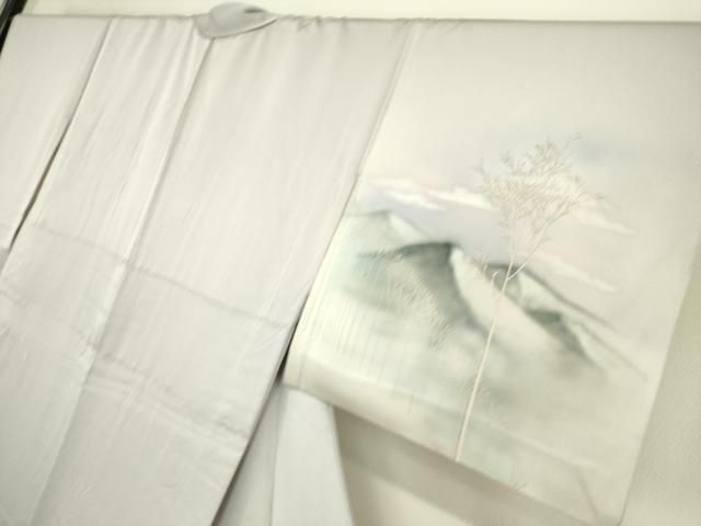 平和屋着物▽訪問着 単衣 名所風景文 暈し染め 正絹 逸品
