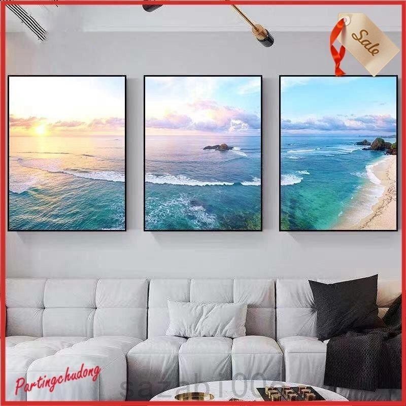 アートパネル 美しい海 40×60cm 3枚セット インテリア キャンバス 油彩 絵画 壁掛け 風景 装飾 モダン おしゃれ 8色 - メルカリ