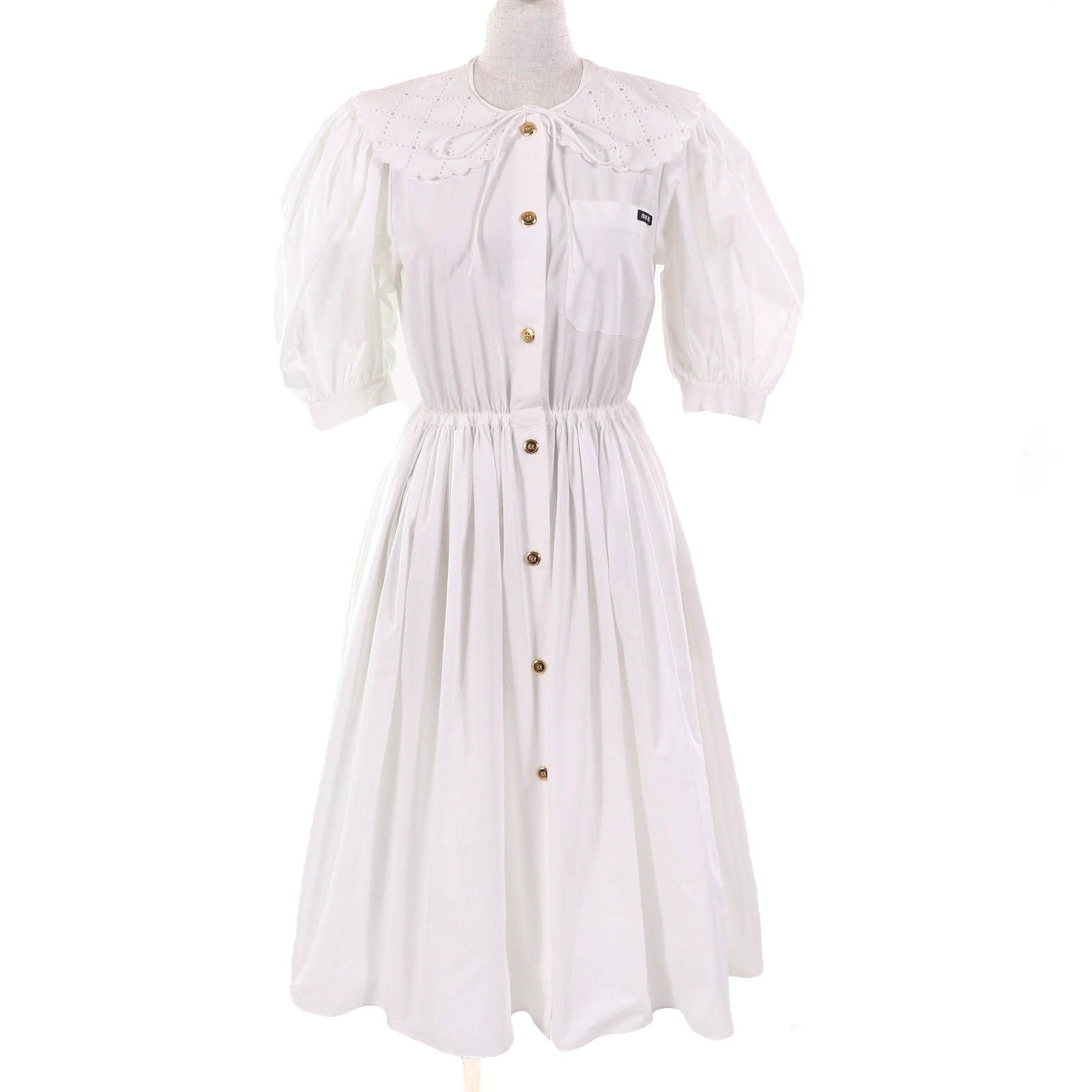未使用品△Miu Miu ミュウ ミュウ 22SS MF4512 コットン100％ 襟