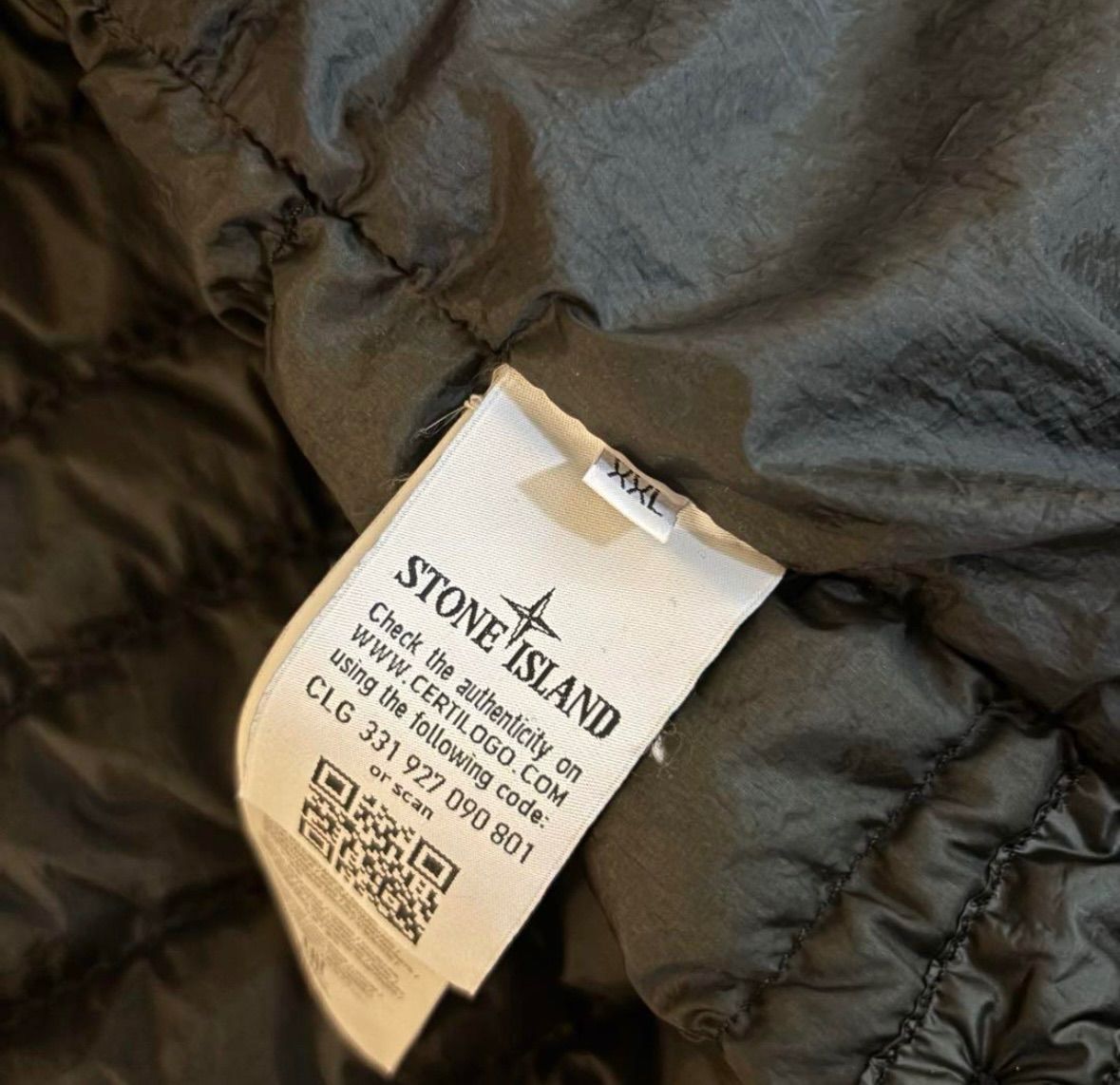 ストーンアイランド ダウンベスト カーキ XXL ナイロン メタル - メルカリ