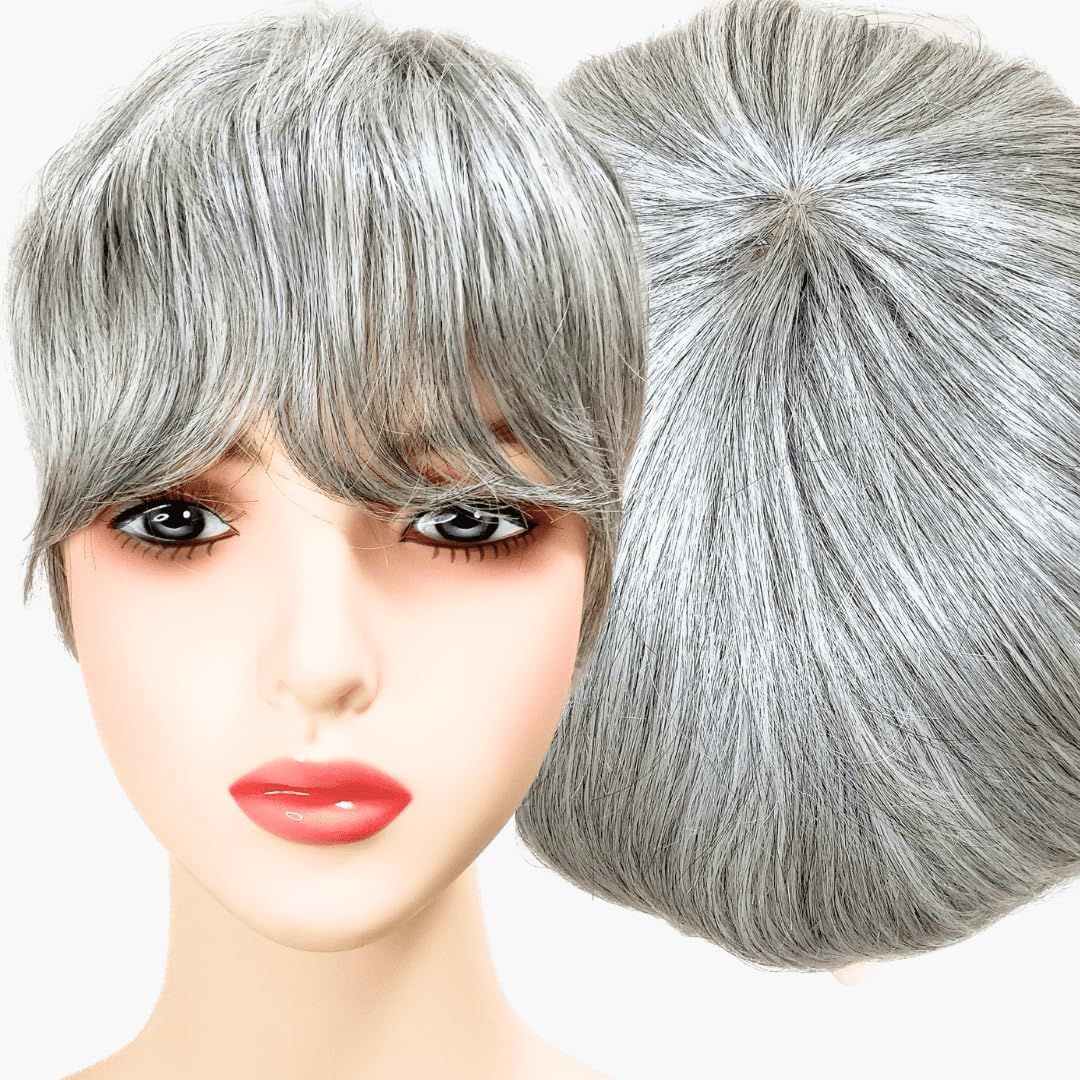 ヘアピース かつら 女性 白髪 部分ウィッグ ヘアピース かつら