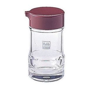 【60個セット】 醤油差し/調味料入れ 【レッド 容量150ml】 丈夫な仕様 シール付き ノーブル 〔キッチン 台所〕