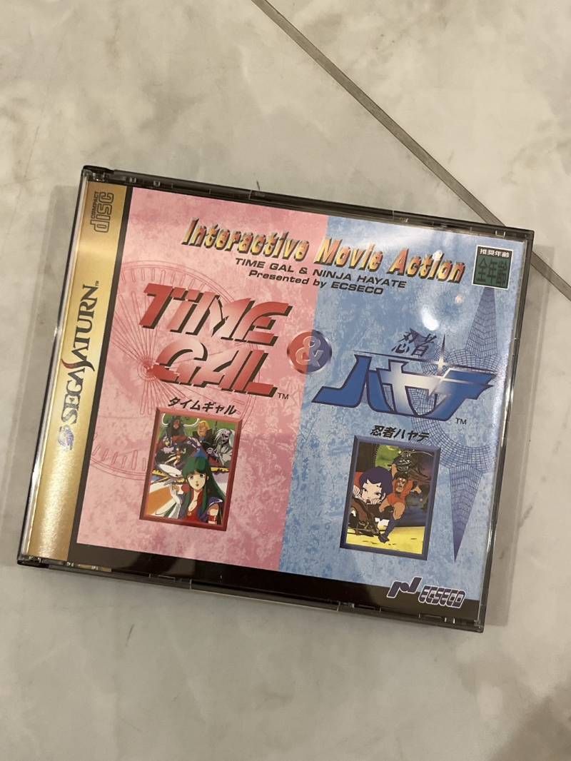 セガサターン タイムギャル＆忍者ハヤテ ソフト T-20702G ゲームソフト 読み込み 済み