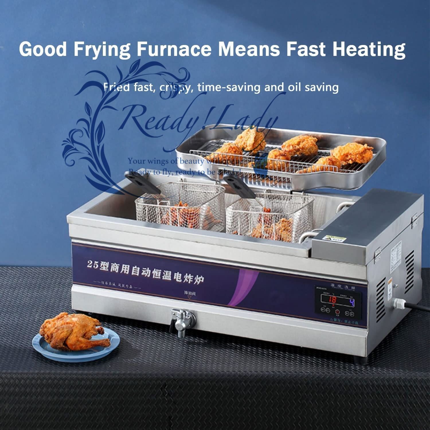 電気フライヤー ファットチップフライ ダブルシングルタンク 業務用