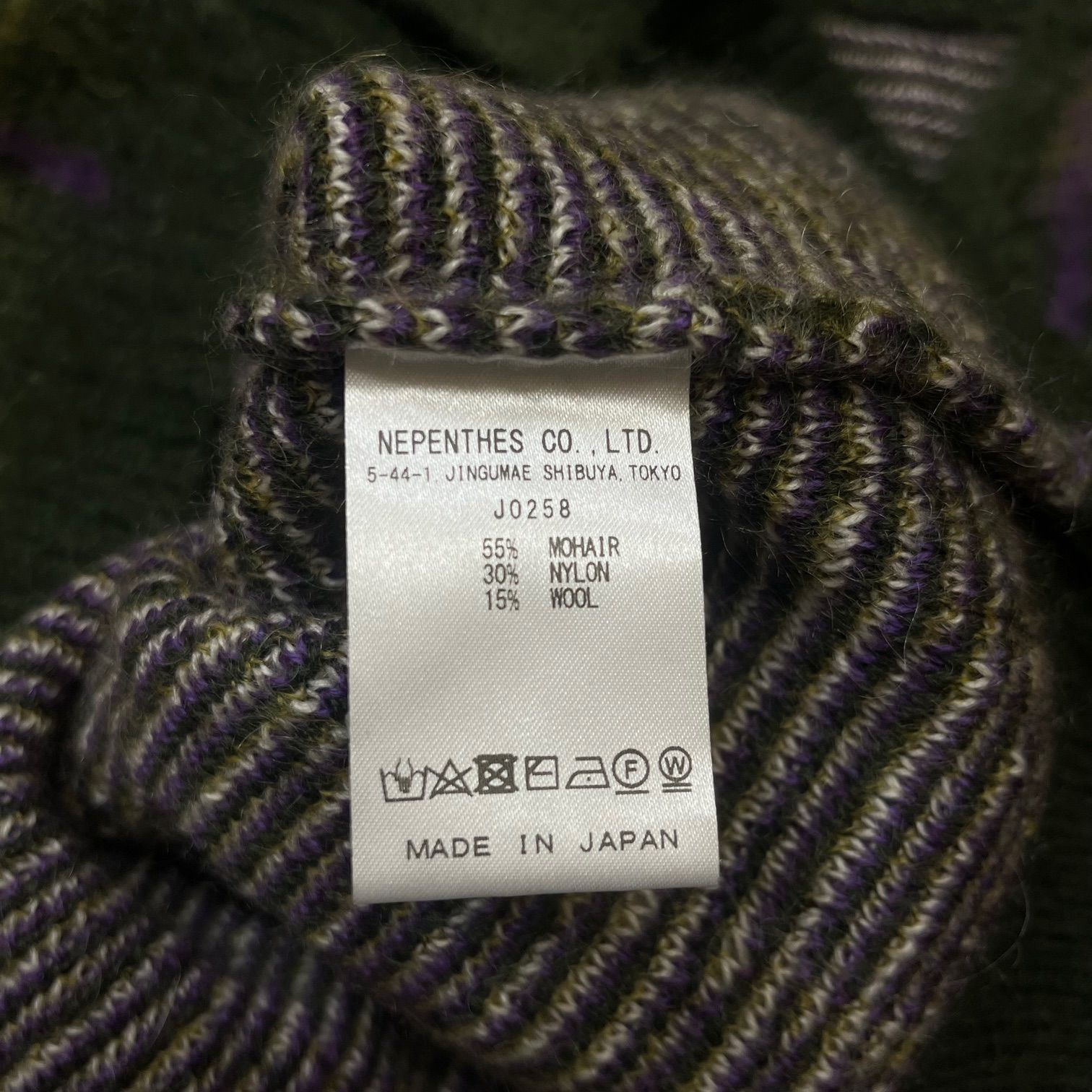 参考上代29700円 Needles 21AW WINDOWPANE MOHAIR CARDIGAN ウィンドウ 