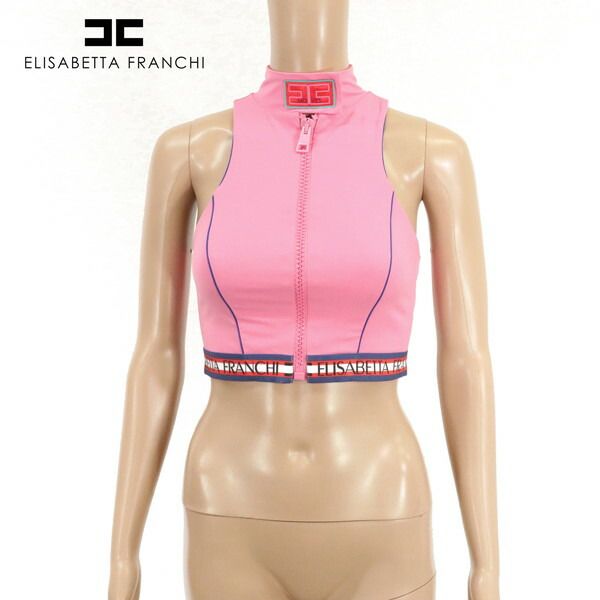 新品 エリザベッタフランキ ベアトップトップス 40 ECS1039 Sサイズ 90%OFF 新品 エリザベッタフランキ ELISABETTA FRANCHI トップス