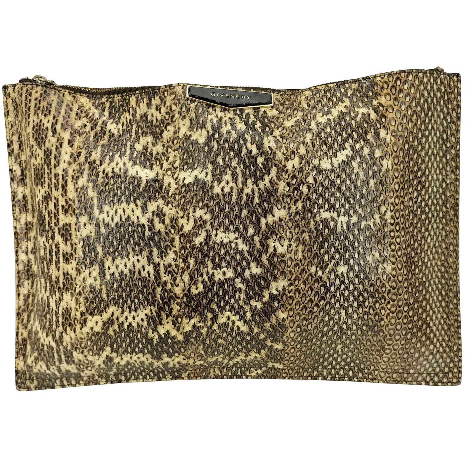 ジバンシィ GIVENCHY パイソン柄 レザークラッチバッグ メンズ