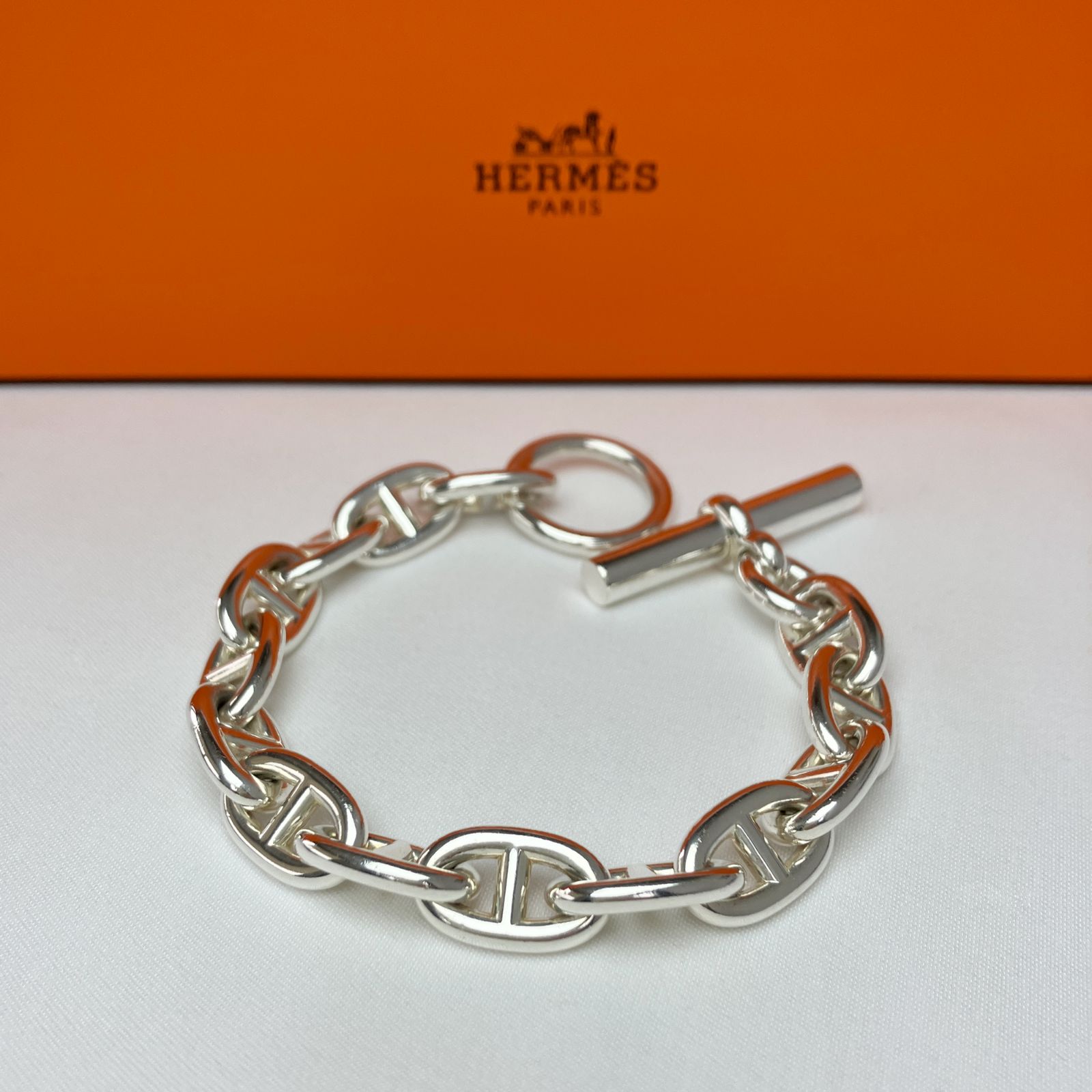 .*.様 【新品未使用品】 HERMES エルメス シェーヌダンクル MM 14 HERMES エルメス シェーヌダンクルMM ブレスレット 14コマ