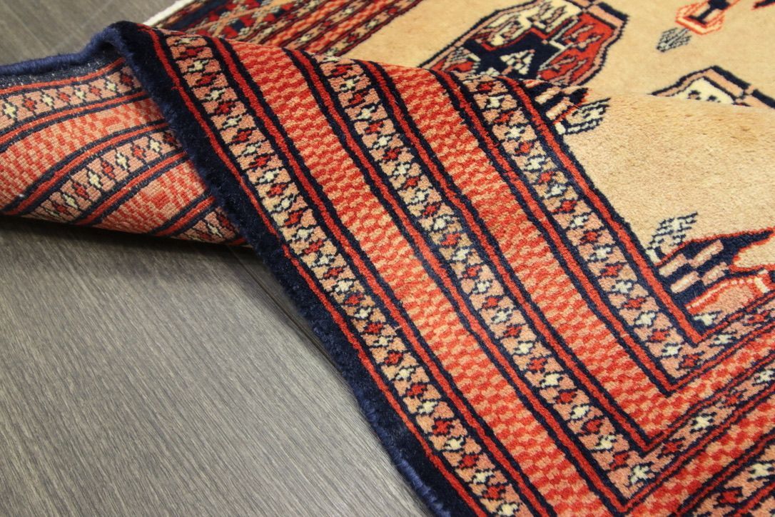オールド手織り絨毯 ヴィンテージ パキスタン絨毯 64cmx60cm #958