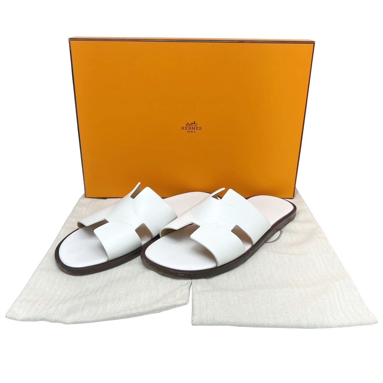 HERMES エルメス サンダル イズミール Hロゴ サイズ40 約25.5cm