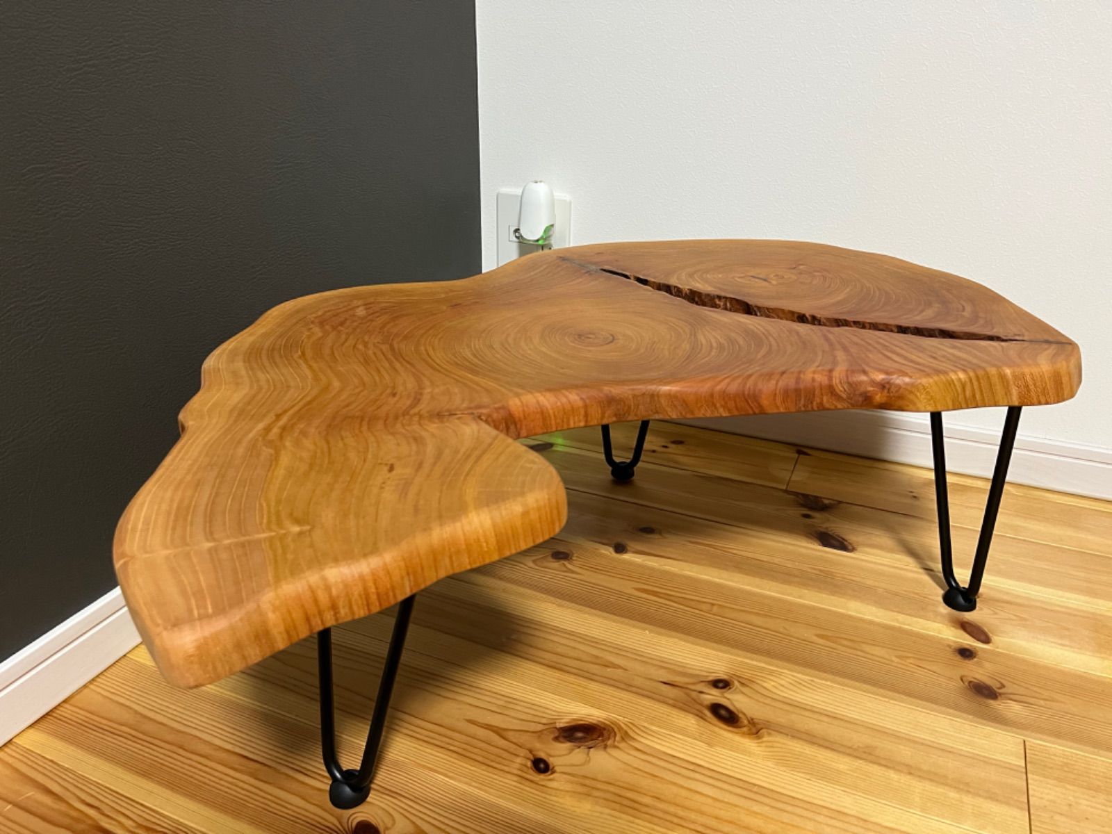 ローテーブル ケヤキ 欅 輪切り 一枚板 サイドテーブル ちゃぶ台