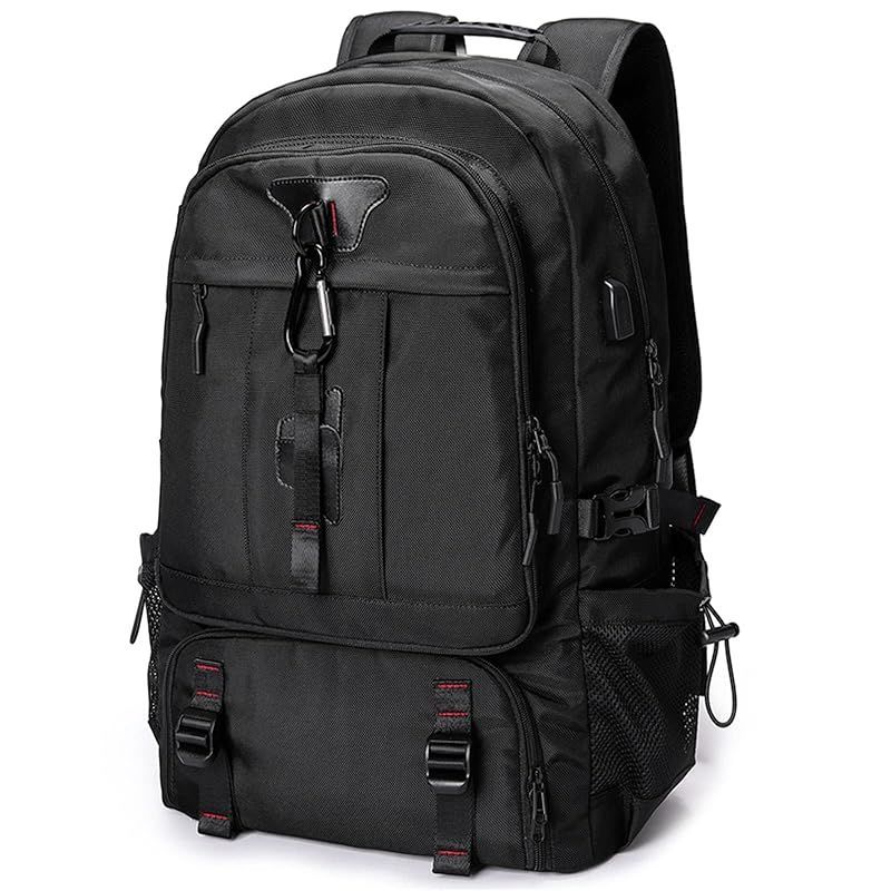 [shrradoo] 登山バッグ バックパック リュックサック 防水 65L 大容量 軽量 17インチPC適用 通勤 ビジネス 防災 旅行 釣り ハイキング キャンプ アウトドア (ブラック) 0