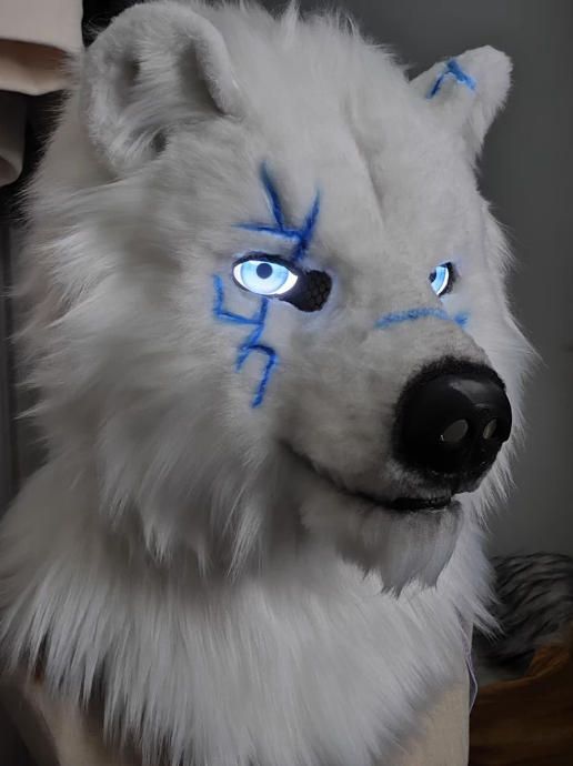 着ぐるみヘッド 熊 NO.389 リアルスタイル 白 全頭ヘッド ケモノ ファースーツ ぬいぐるみ コスプレ コスチューム kigurumi