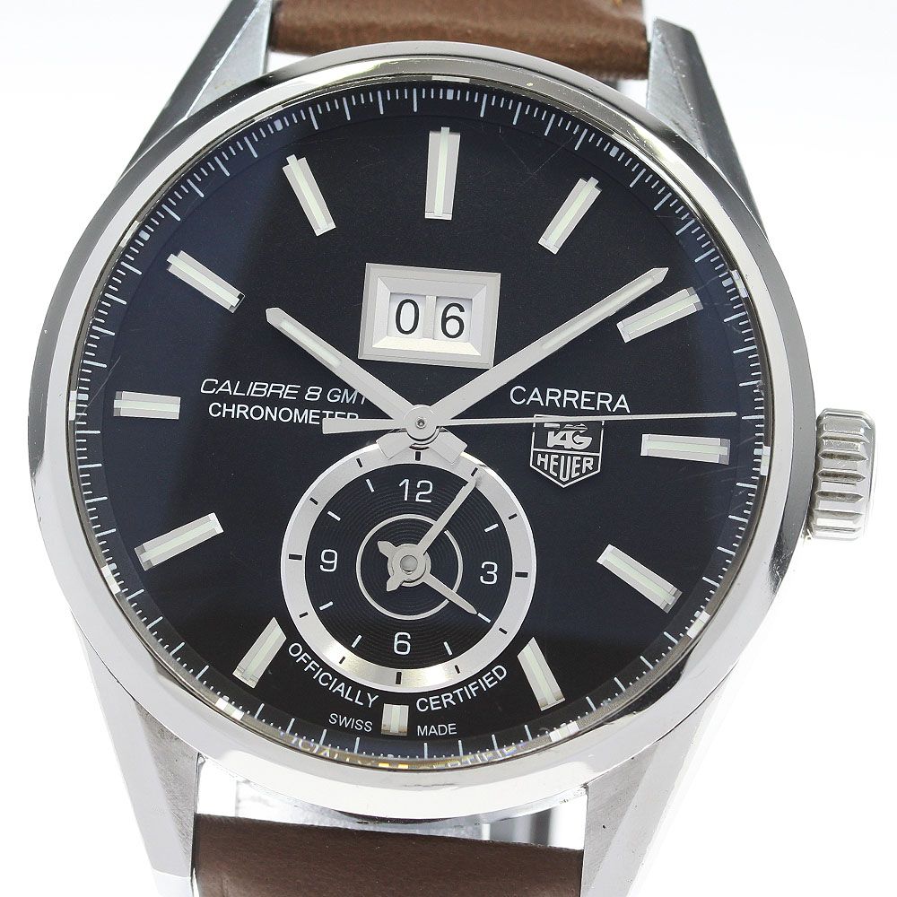 タグホイヤー TAG HEUER WAR5010-0 カレラ グランドデイト GMT キャリバー8 自動巻き メンズ_864326