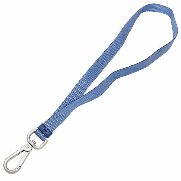 プラダ ストラップ ロゴ ネックストラップ ナイロン ブルー系 青 PRADA ロングストラップ キーフック ID ストラップ ブランド小物