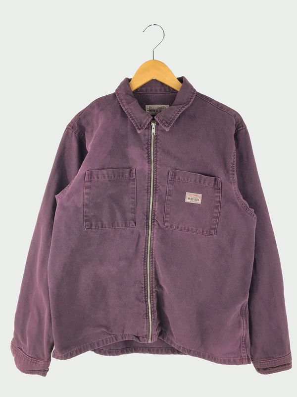 ジャケット・アウター STUSSY WASHED CANVAS ZIP SHIRT STUSSY（ステューシー）の「STUSSY/ステューシー WASHED CANVAS
