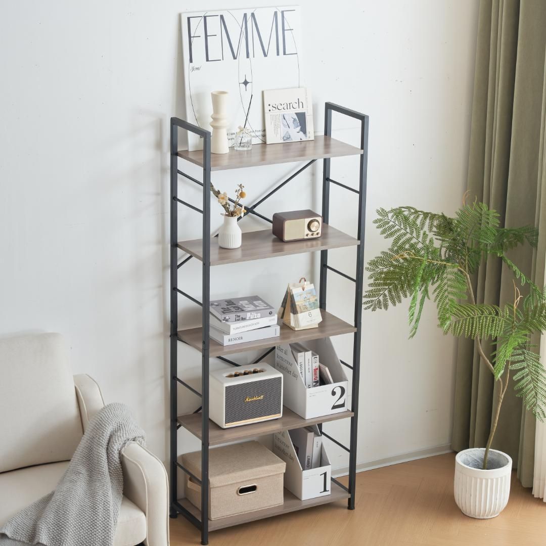 ブラウン　収納ラック 収納木製スリム キッチン本棚 食器棚 レンジ台おしゃれ北欧 食器棚 収納 おしゃれ 引き戸 北欧 スリム 一人暮らし 幅65cm