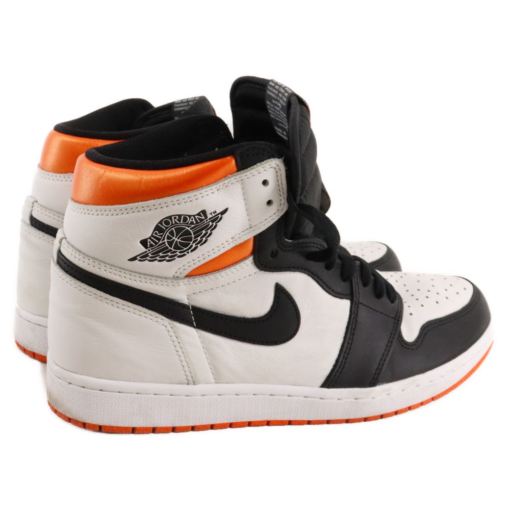 NIKE (ナイキ) AIR JORDAN 1 RETRO HIGH OG ELECTRO ORANGE エア ジョーダン 1 エレクトロオレンジ  ハイカットスニーカー ホワイト/オレンジ/ブラック US10/28cm 555088-180 - メルカリ