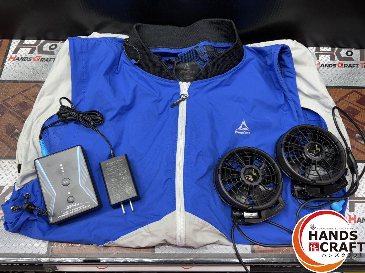 【中古】サンエス RD9390 ファンバッテリセット 実使用1回 / ワークマン WindCore WZ6640 ショットベスト 3L セット【ハンズクラフト佐賀】 〇サンエス RD9390 ファンバッテリセット 実使用1回/ワークマン