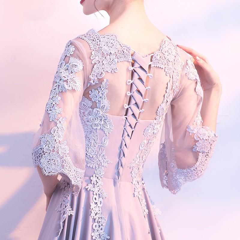 結婚式ドレス 袖あり パーティードレス ロングドレス 演奏会 ドレス