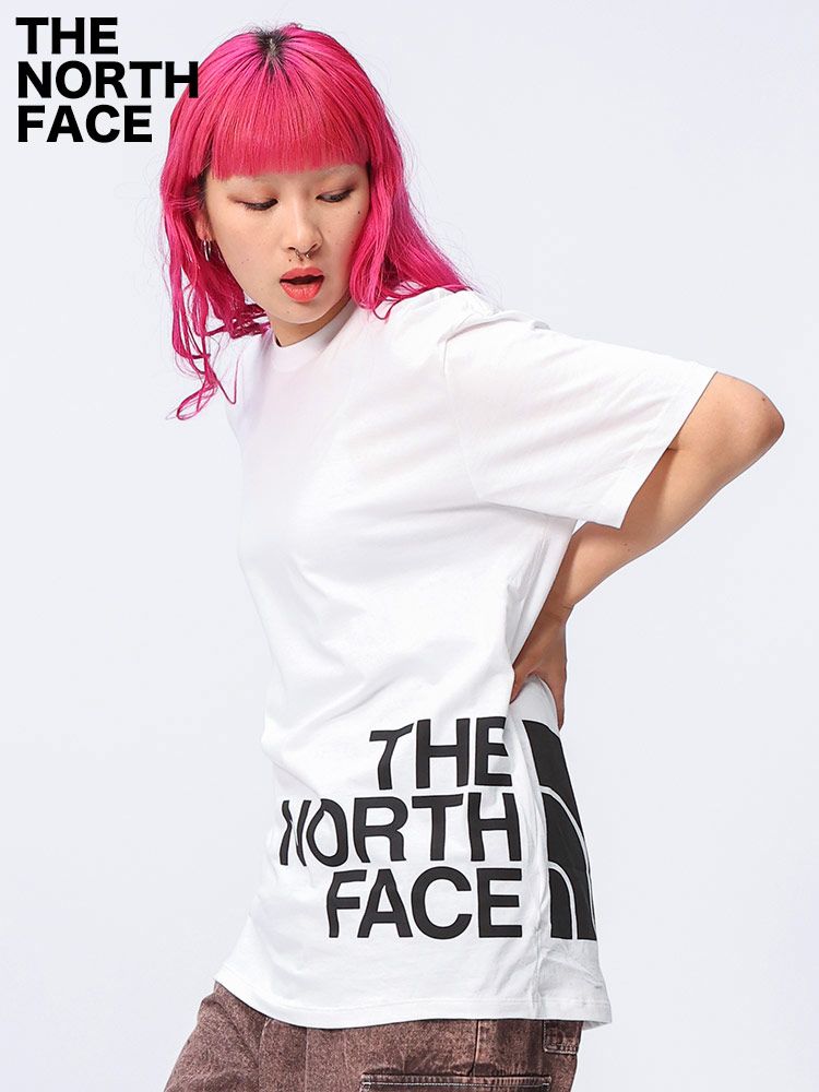 THE NORTH FACE (ザ ノースフェイス) 裾ロゴ クルーネック 半袖 Tシャツ BRAND PROUD TEE NF0A812ID12 ホワイト