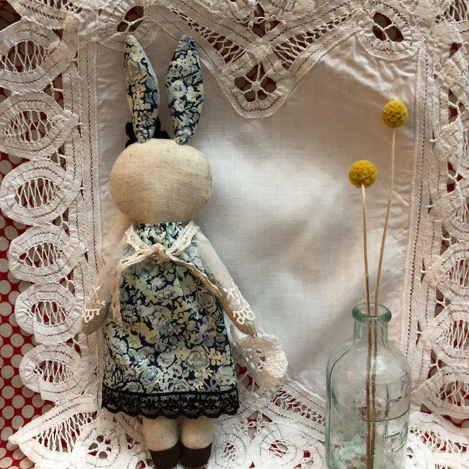 うさぎ ハンドメイド リバティ うさぎ人形 ぬいぐるみ うさぎドール