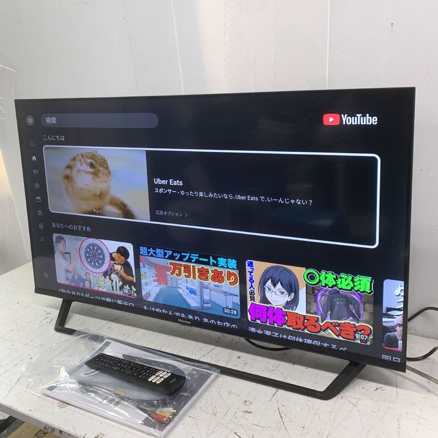 J 美品 Hisense 40V型 2021年製 フルハイビジョン 40BK2 androidTV